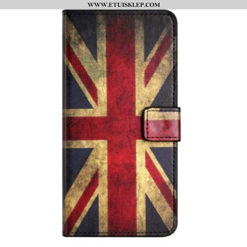 Etui Folio do Samsung Galaxy A14 / A14 5G Vintage Angielska Flaga